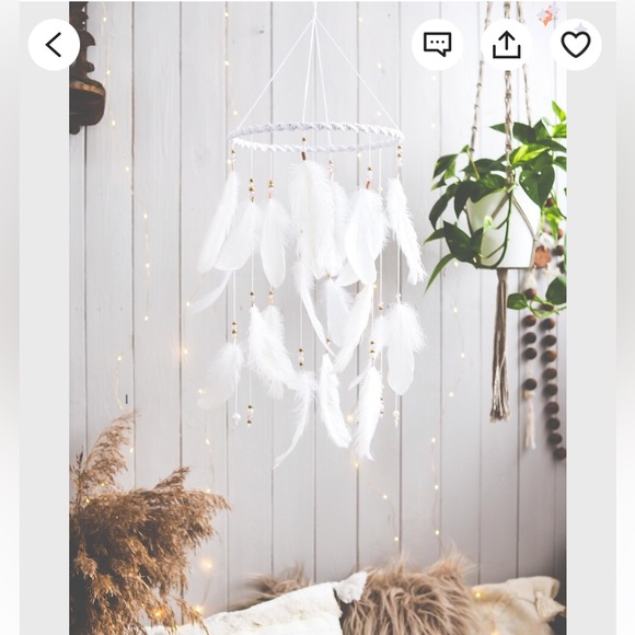 Feathered dreamcatcher mobile for nursery - Picture 4 of 4